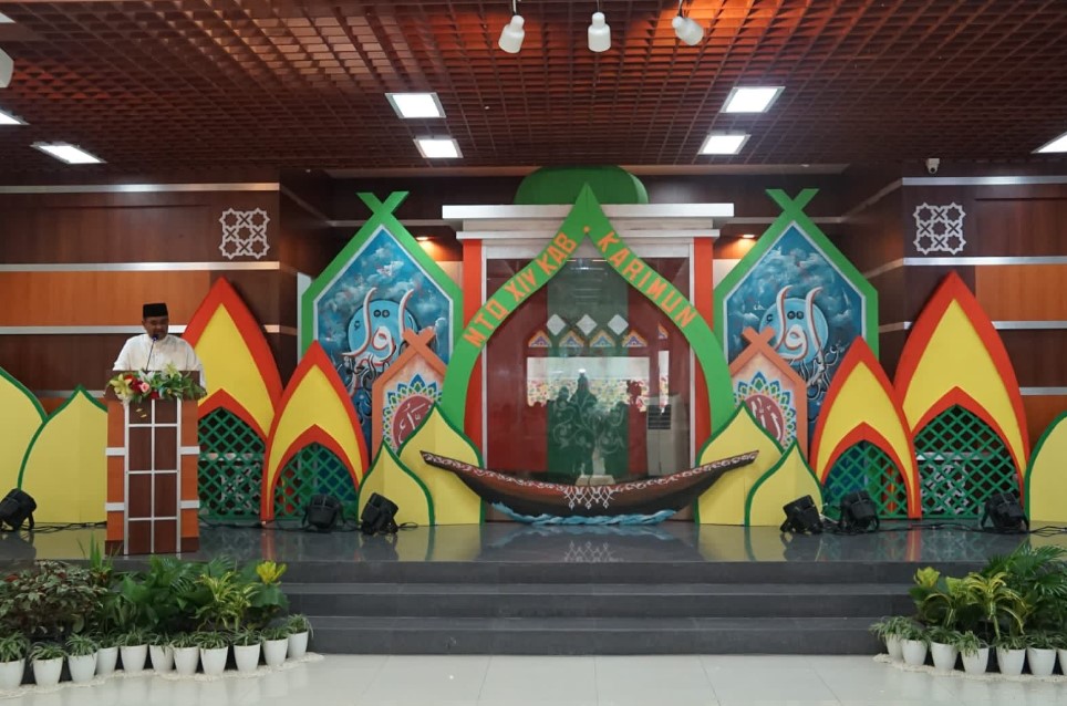 dekorasi taman panggung mtq